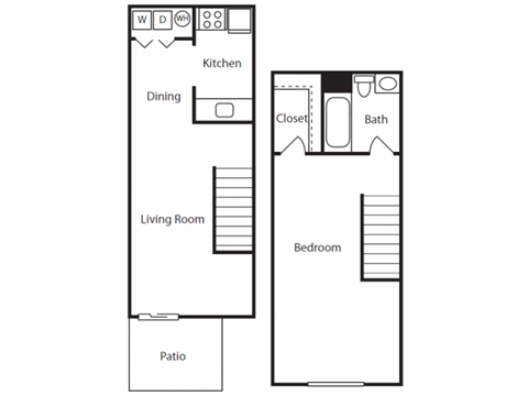 The Pearl at Highland Village Apartments in Jackson, MS photo of buxton one bedroom floorplan